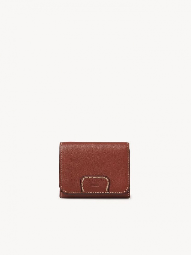 Petits Portefeuilles Chloe Edith Small Tri-fold Marron | CHE-SR14278