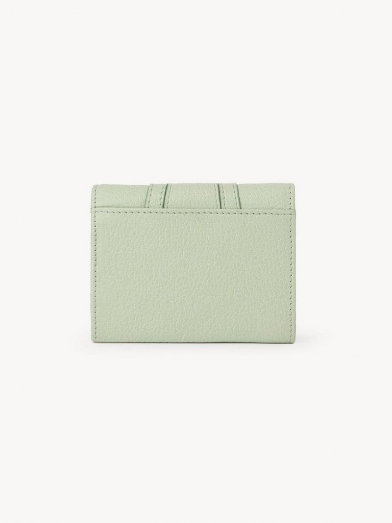 Petits Portefeuilles Chloe Hana Tri-fold Vert | CHE-SR14909