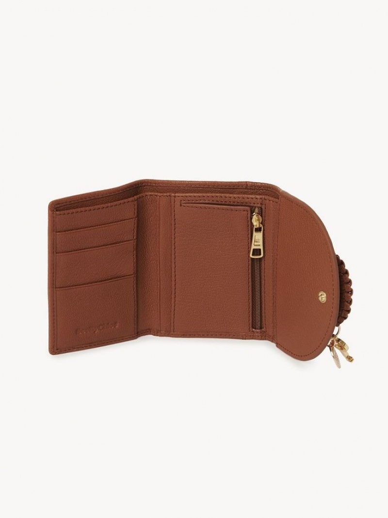 Petits Portefeuilles Chloe Hana Tri-fold Marron | CHE-SR14910