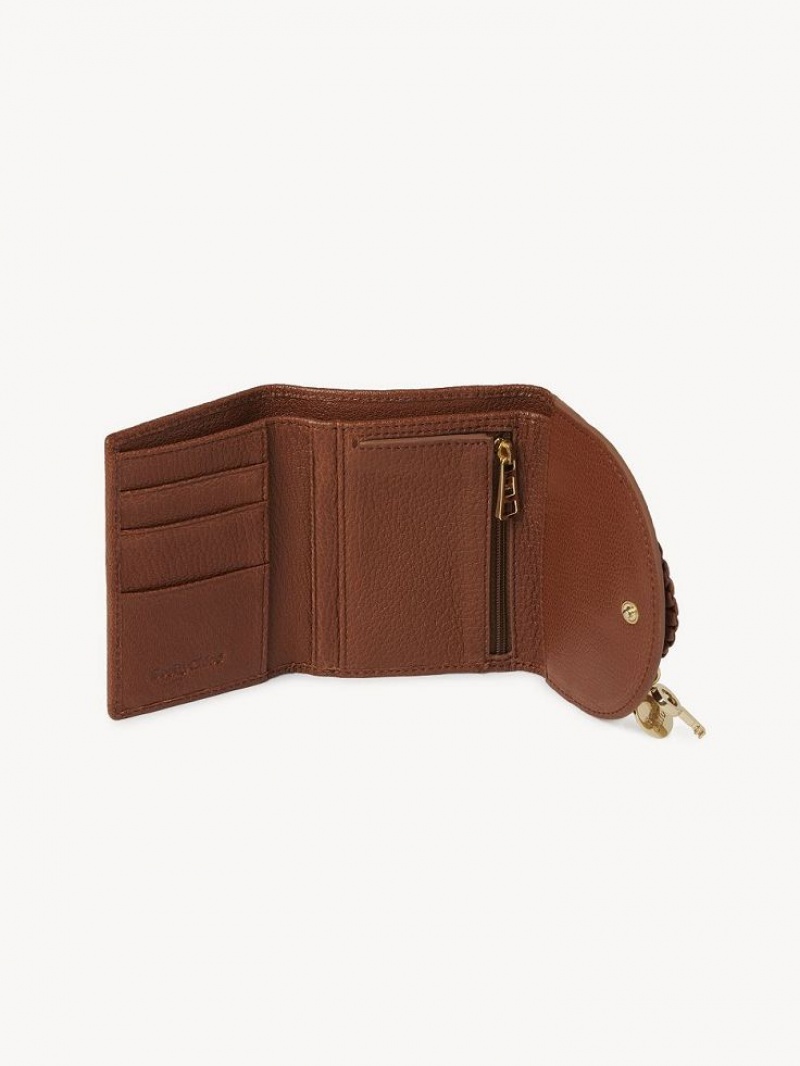 Petits Portefeuilles Chloe Hana Tri-fold Marron | CHE-SR14910