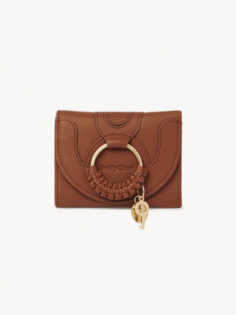 Petits Portefeuilles Chloe Hana Tri-fold Marron | CHE-SR14910