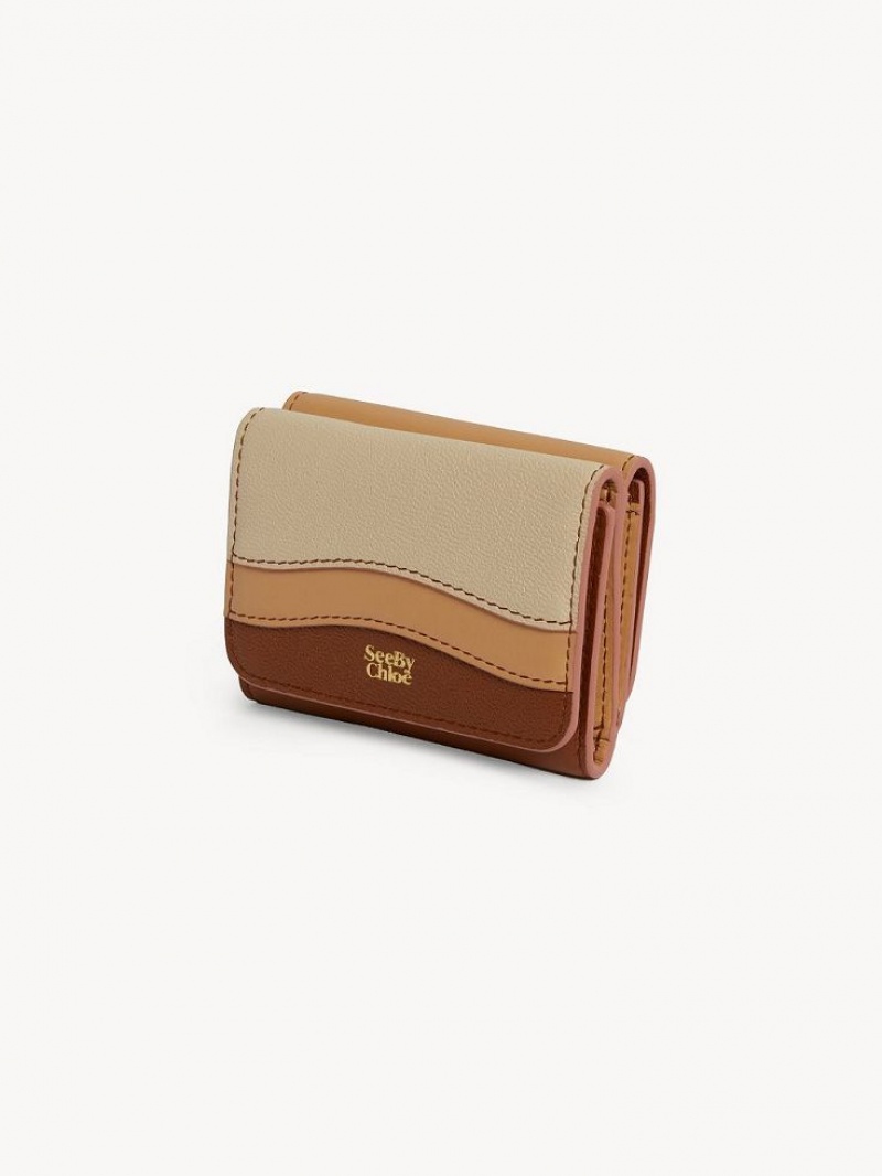 Petits Portefeuilles Chloe Layers Medium Tri-fold Marron | CHE-SR14896