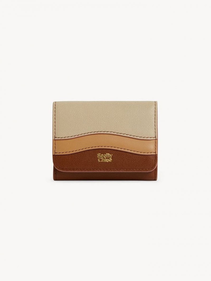 Petits Portefeuilles Chloe Layers Medium Tri-fold Marron | CHE-SR14896