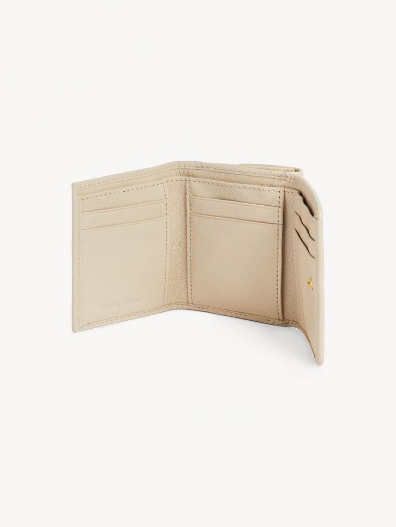 Petits Portefeuilles Chloe Saddie Medium Tri-fold Beige | CHE-SR14903