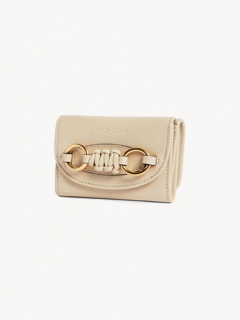 Petits Portefeuilles Chloe Saddie Medium Tri-fold Beige | CHE-SR14903