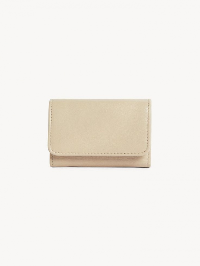 Petits Portefeuilles Chloe Saddie Medium Tri-fold Beige | CHE-SR14903