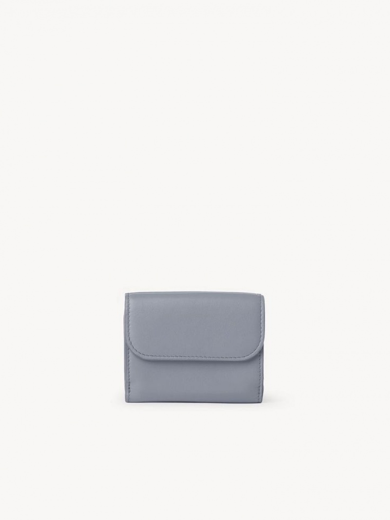 Petits Portefeuilles Chloe Sense Mini Tri-fold Bleu | CHE-SR14275