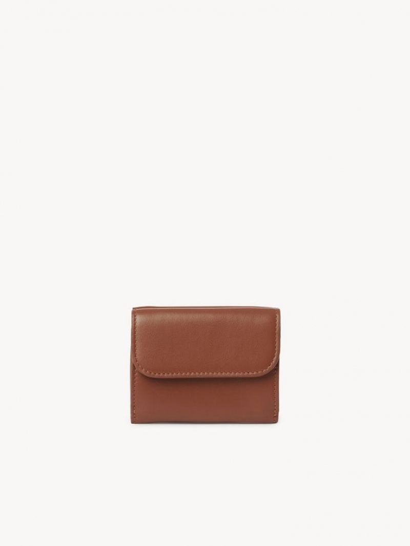 Petits Portefeuilles Chloe Sense Mini Tri-fold Marron | CHE-SR14276