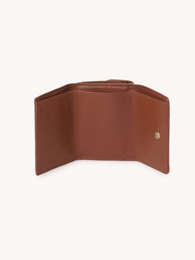 Petits Portefeuilles Chloe Sense Mini Tri-fold Marron | CHE-SR14276