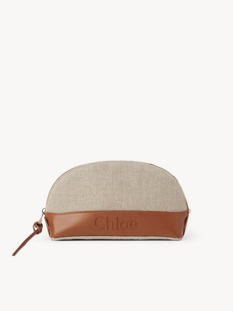 Pochettes Chloe Sense Makeup Marron | CHE-SR14325