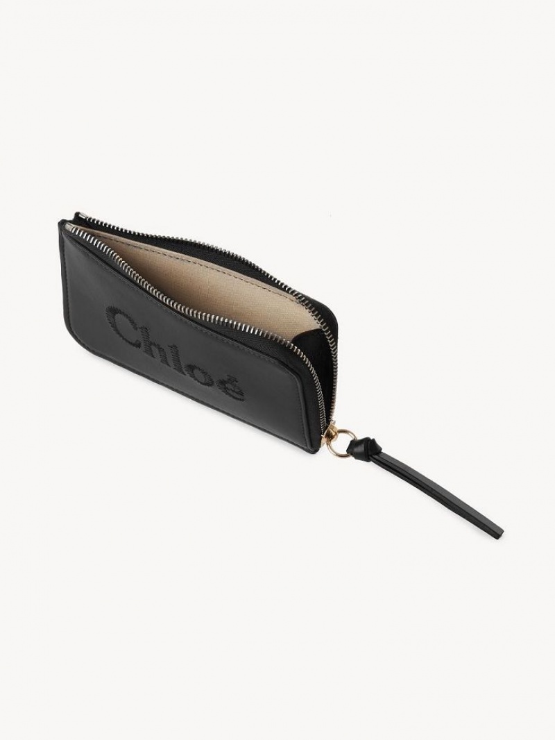 Porte-Monnaie Chloe Sense Small Purse Noir | CHE-SR14319