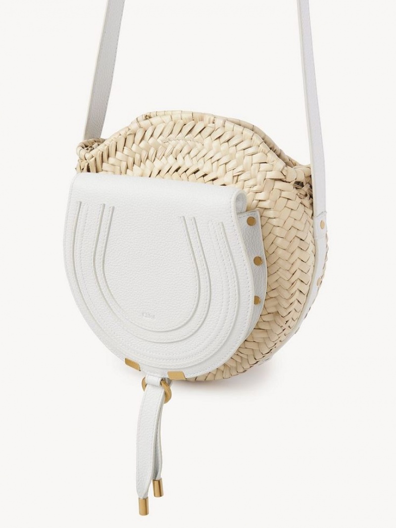 Sacs Crossbody Chloe Marcie Basket Blanche | CHE-SR13572