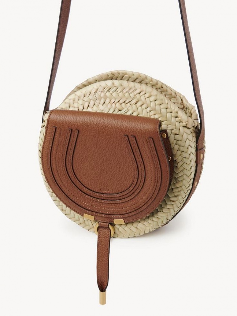 Sacs Crossbody Chloe Marcie Basket Marron | CHE-SR13478