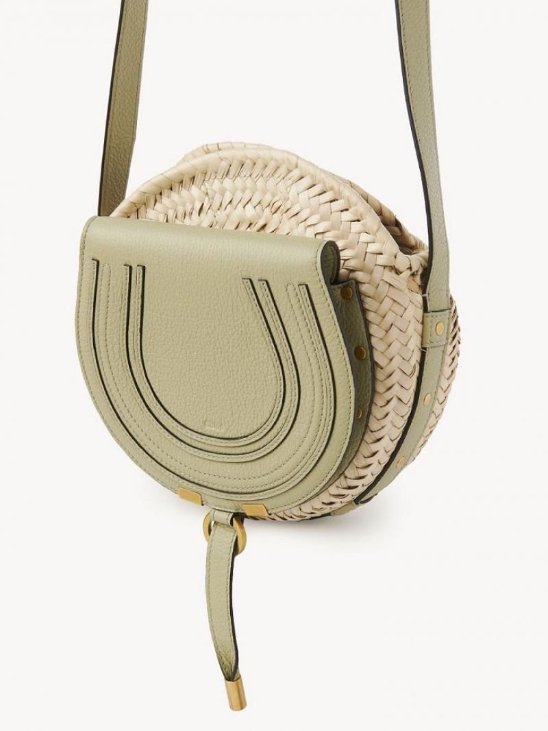 Sacs Crossbody Chloe Marcie Basket Vert | CHE-SR13486