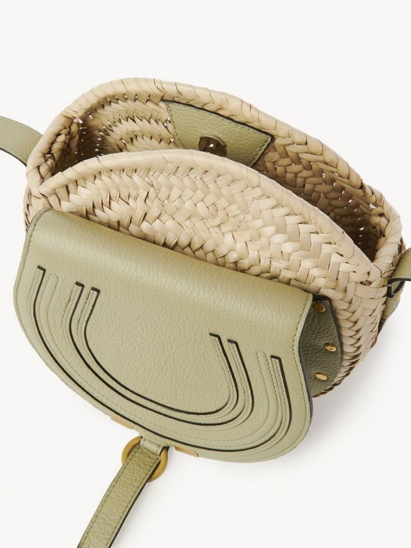 Sacs Crossbody Chloe Marcie Basket Vert | CHE-SR13486