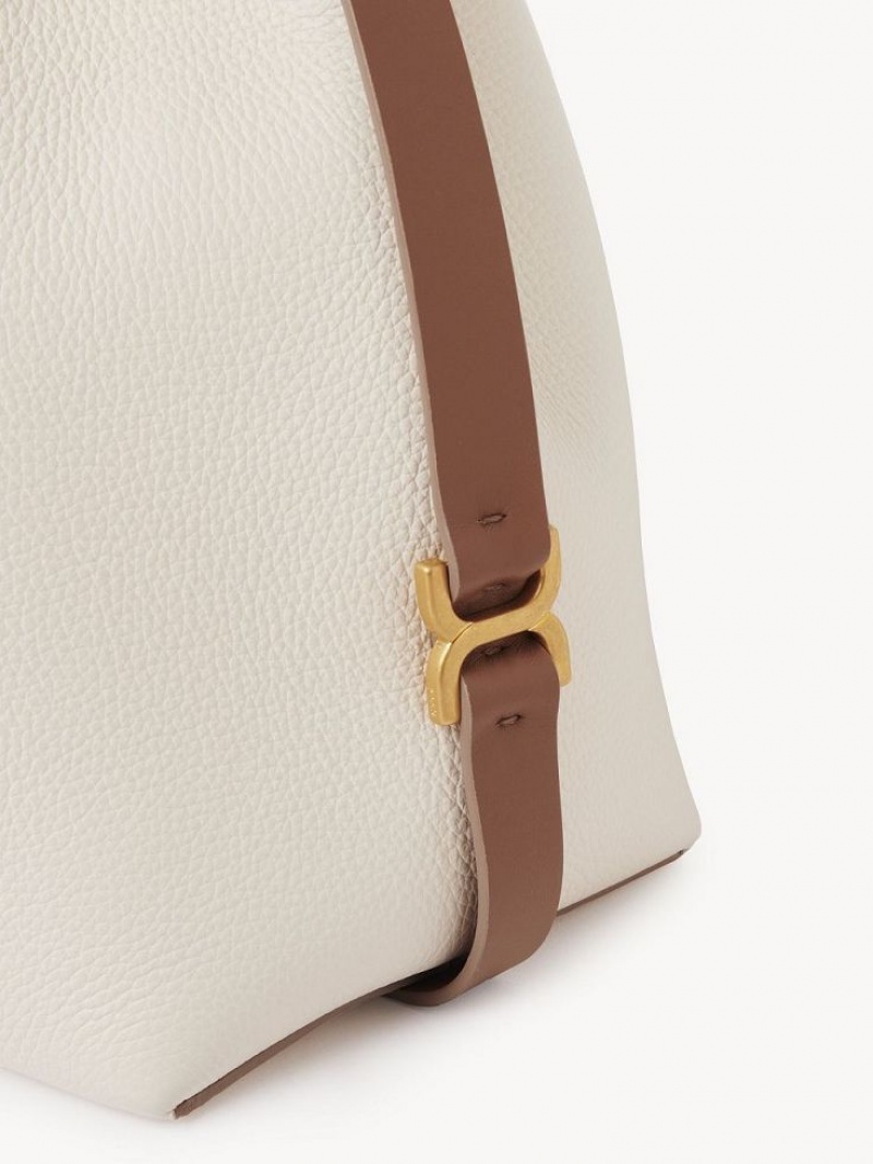 Sacs Crossbody Chloe Marcie Bucket Blanche | CHE-SR13615