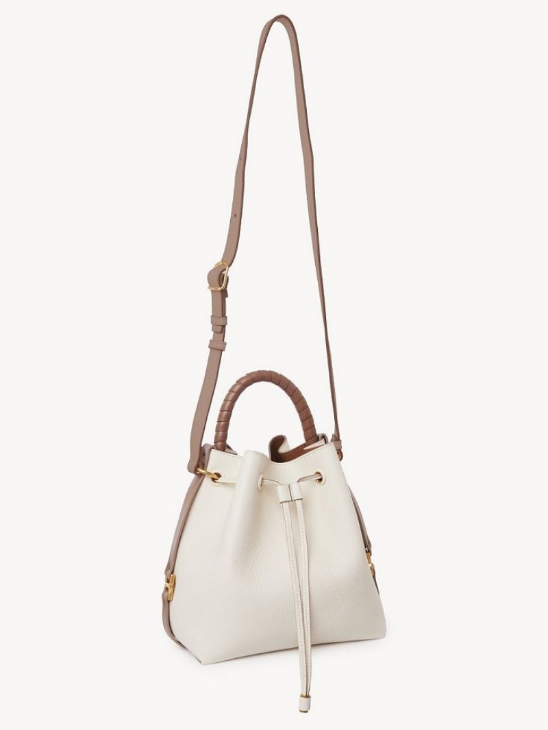 Sacs Crossbody Chloe Marcie Bucket Blanche | CHE-SR13615