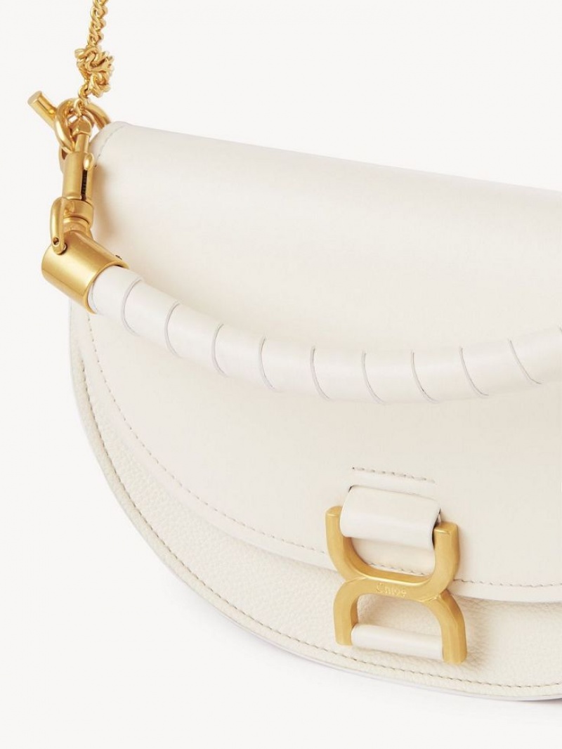 Sacs Crossbody Chloe Marcie Chain Flap Blanche | CHE-SR13619