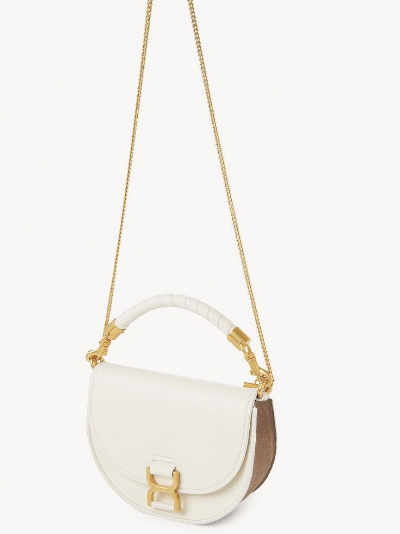 Sacs Crossbody Chloe Marcie Chain Flap Blanche | CHE-SR13619