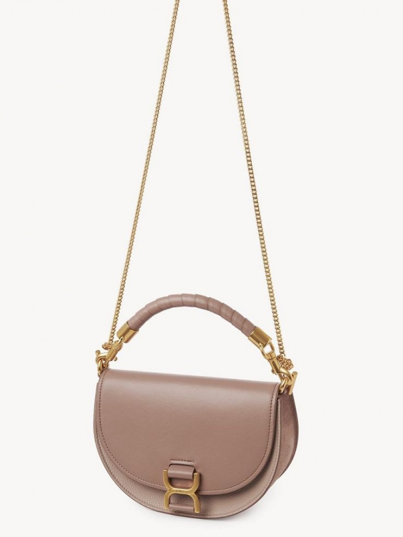 Sacs Crossbody Chloe Marcie Chain Flap Marron | CHE-SR13618