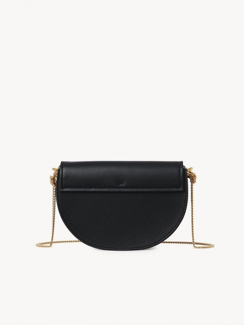 Sacs Crossbody Chloe Marcie Chain Flap Noir | CHE-SR13591