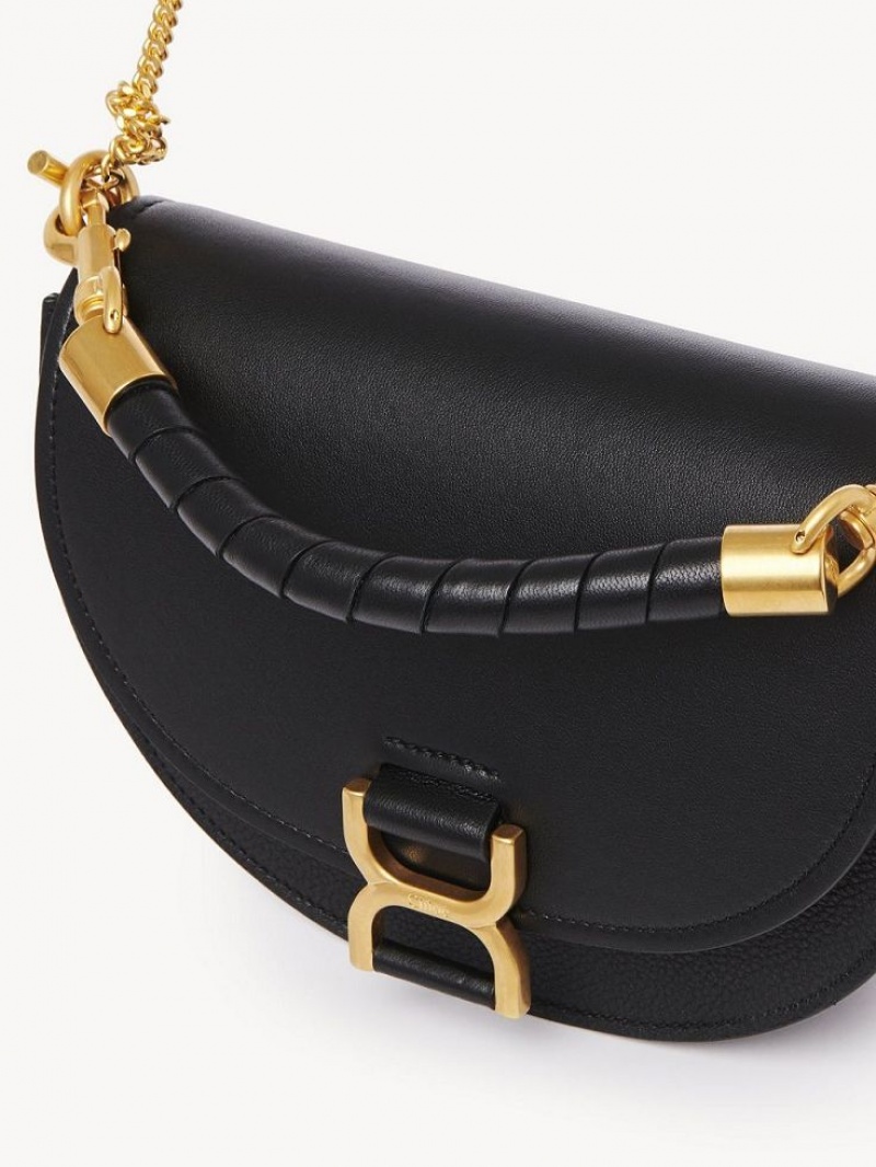 Sacs Crossbody Chloe Marcie Chain Flap Noir | CHE-SR13591