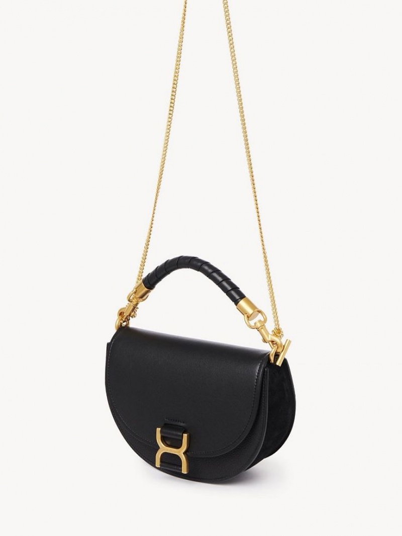 Sacs Crossbody Chloe Marcie Chain Flap Noir | CHE-SR13591