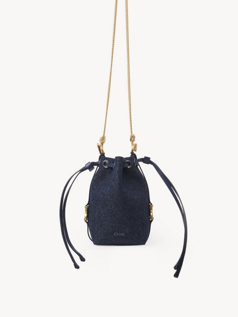 Sacs Crossbody Chloe Marcie Micro Bucket Bleu | CHE-SR13612