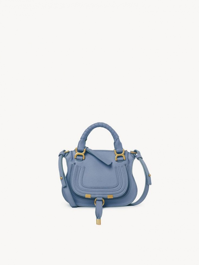 Sacs Crossbody Chloe Marcie Mini Double Carry Bleu Foncé | CHE-SR13563