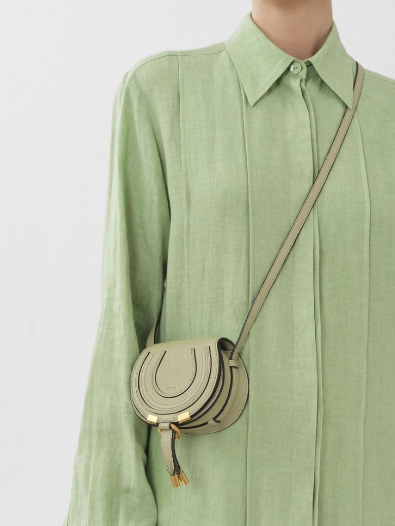 Sacs Crossbody Chloe Marcie Nano Vert | CHE-SR13485