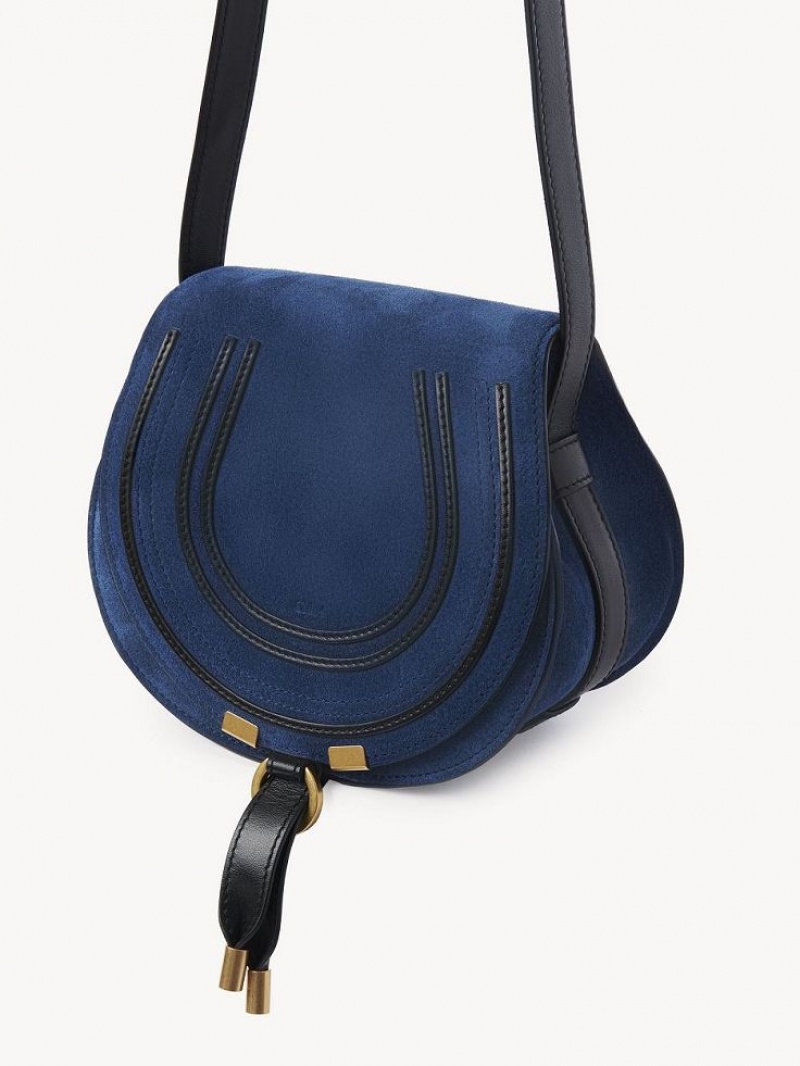 Sacs Crossbody Chloe Marcie Small Bleu Foncé | CHE-SR13542