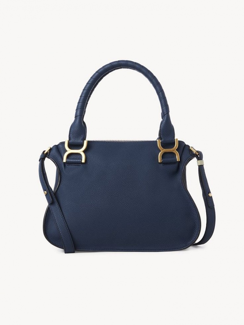 Sacs Crossbody Chloe Marcie Small Double Carry Bleu Marine | CHE-SR13484