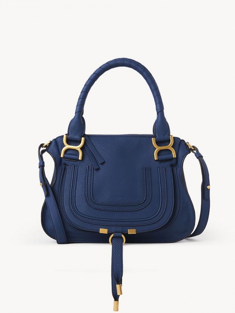 Sacs Crossbody Chloe Marcie Small Double Carry Bleu Foncé | CHE-SR13546