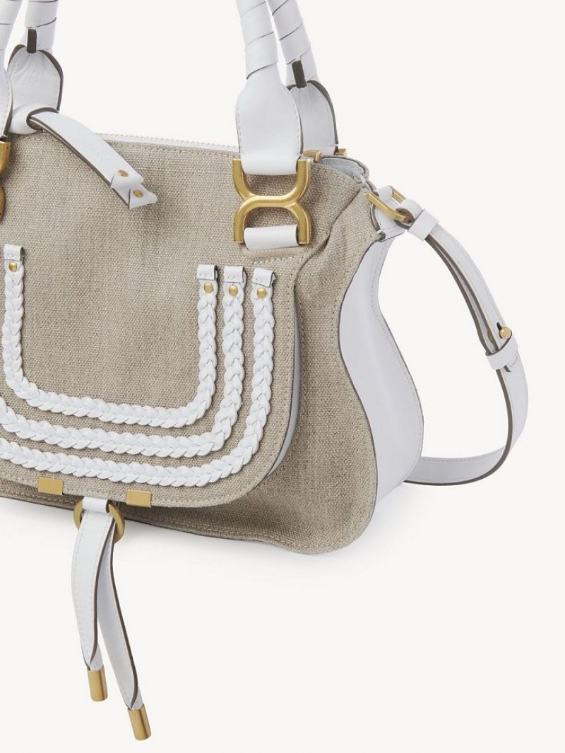 Sacs Crossbody Chloe Marcie Small Double Carry Blanche | CHE-SR13595