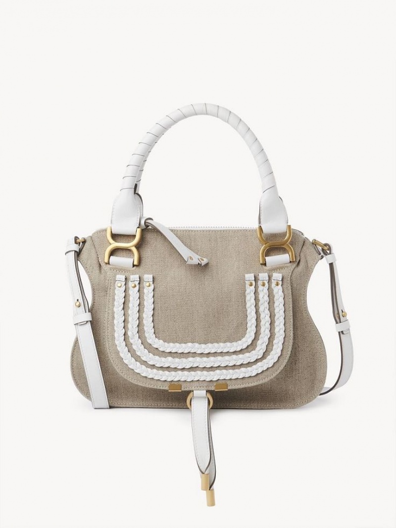 Sacs Crossbody Chloe Marcie Small Double Carry Blanche | CHE-SR13595