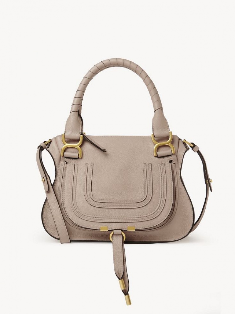 Sacs Crossbody Chloe Marcie Small Double Carry Beige | CHE-SR13621