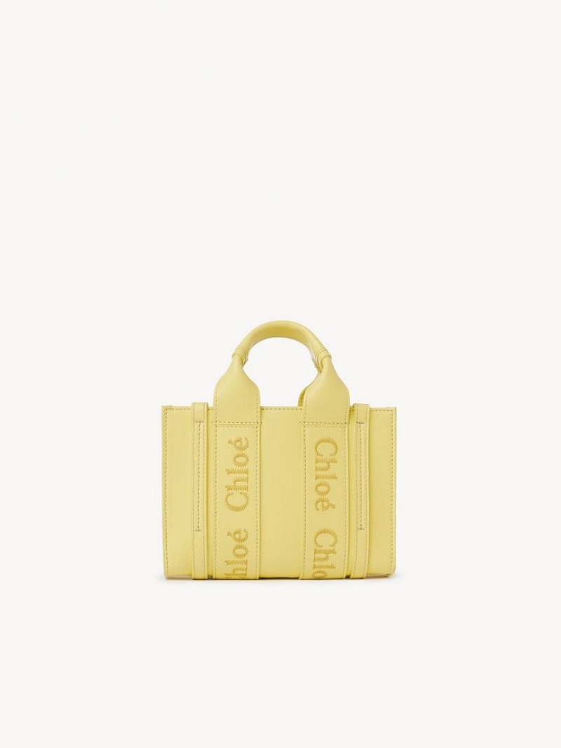 Sacs Crossbody Chloe Mini Woody Jaune | CHE-SR13520