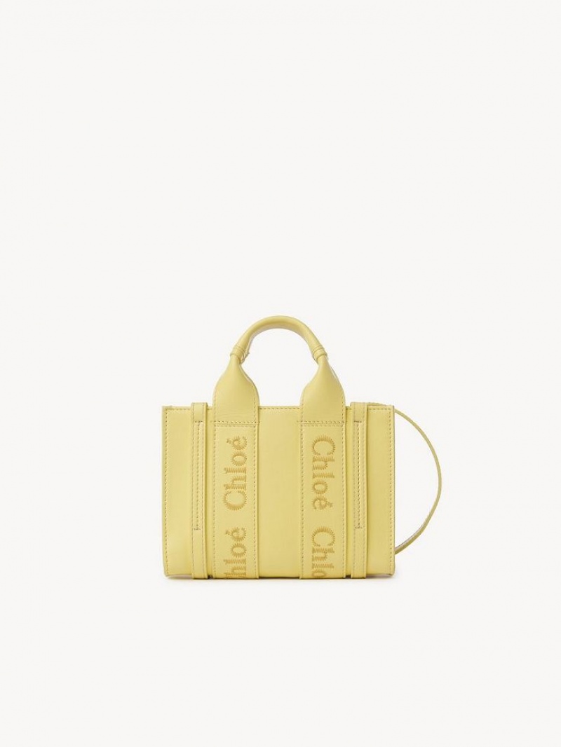 Sacs Crossbody Chloe Mini Woody Jaune | CHE-SR13520