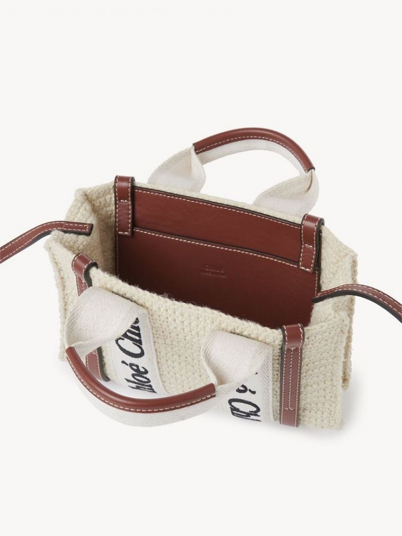 Sacs Crossbody Chloe Mini Woody Marron Beige | CHE-SR13585