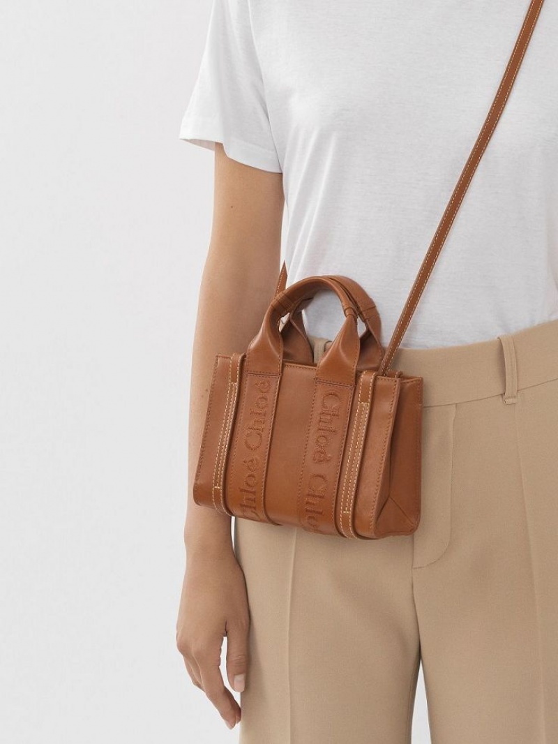 Sacs Crossbody Chloe Mini Woody Marron | CHE-SR13559