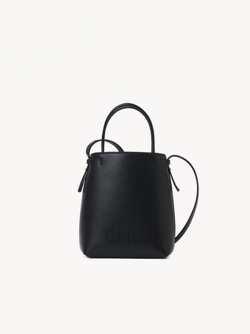 Sacs Crossbody Chloe Sense Micro Noir | CHE-SR13582