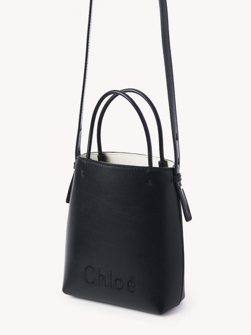 Sacs Crossbody Chloe Sense Micro Noir | CHE-SR13582