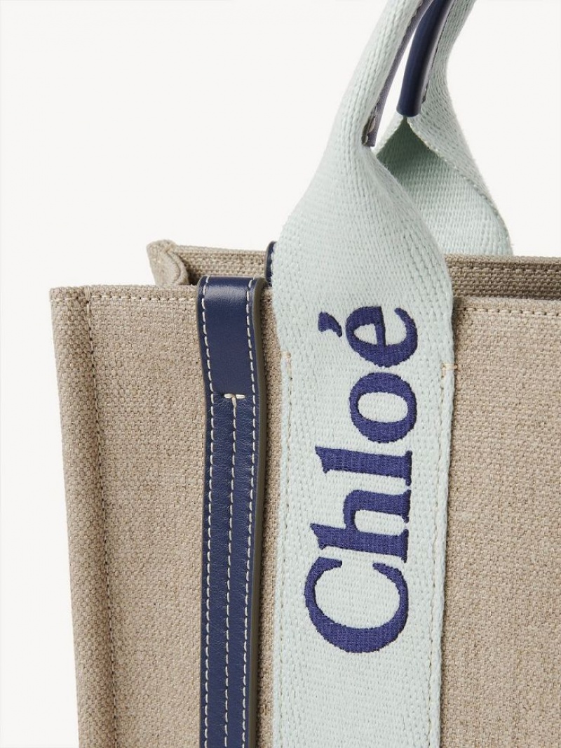 Sacs Crossbody Chloe Small Woody Vert Bleu | CHE-SR13568