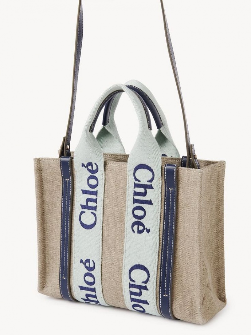 Sacs Crossbody Chloe Small Woody Vert Bleu | CHE-SR13568