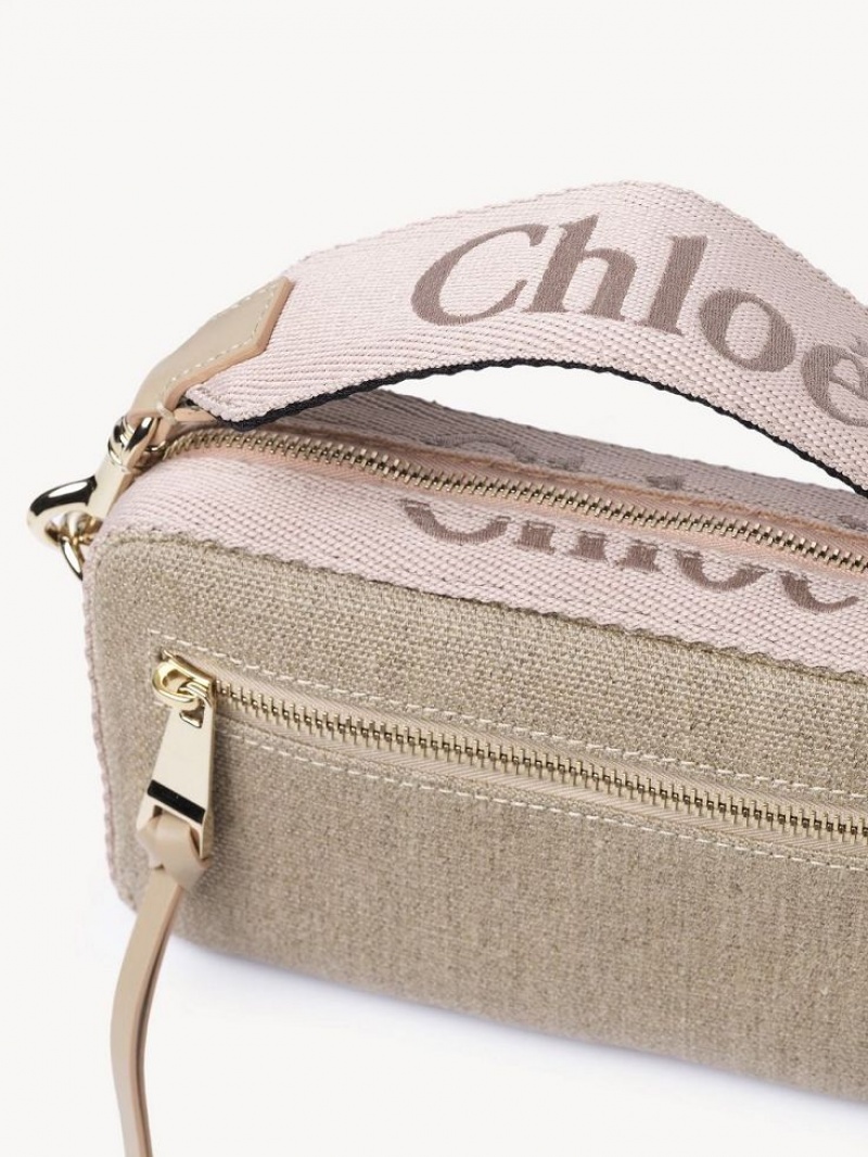 Sacs Crossbody Chloe Woody Belt Beige | CHE-SR13606