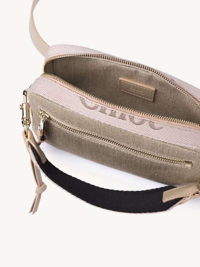 Sacs Crossbody Chloe Woody Belt Beige | CHE-SR13606