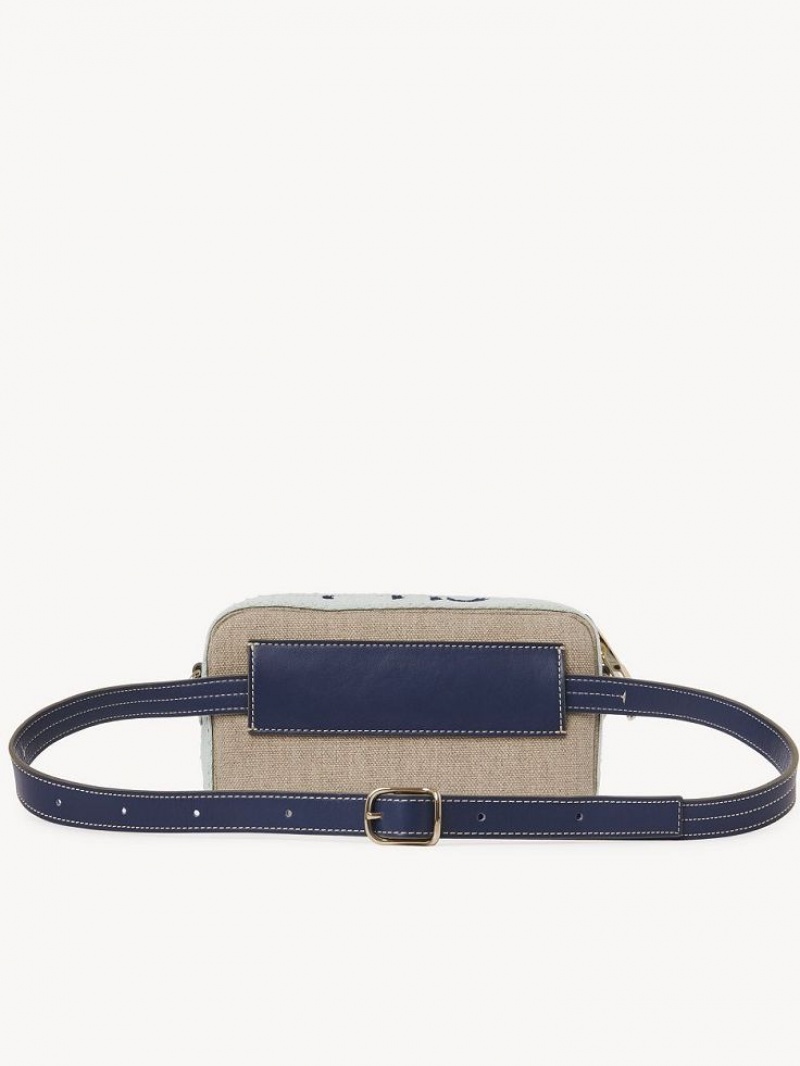 Sacs Crossbody Chloe Woody Belt Vert Bleu | CHE-SR13594