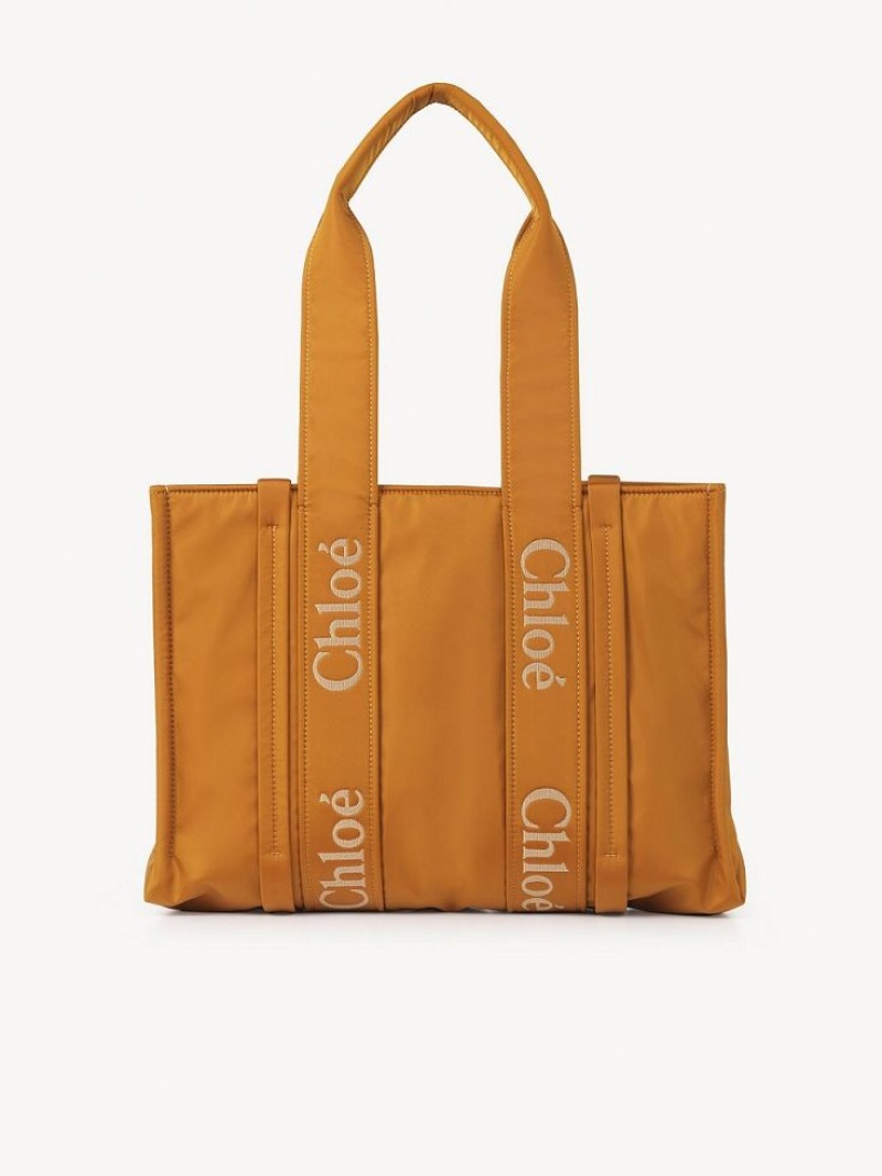 Sacs Fourre Tout Chloe Medium Woody Jaune | CHE-SR13287