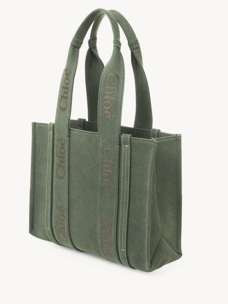 Sacs Fourre Tout Chloe Medium Woody Vert | CHE-SR13338