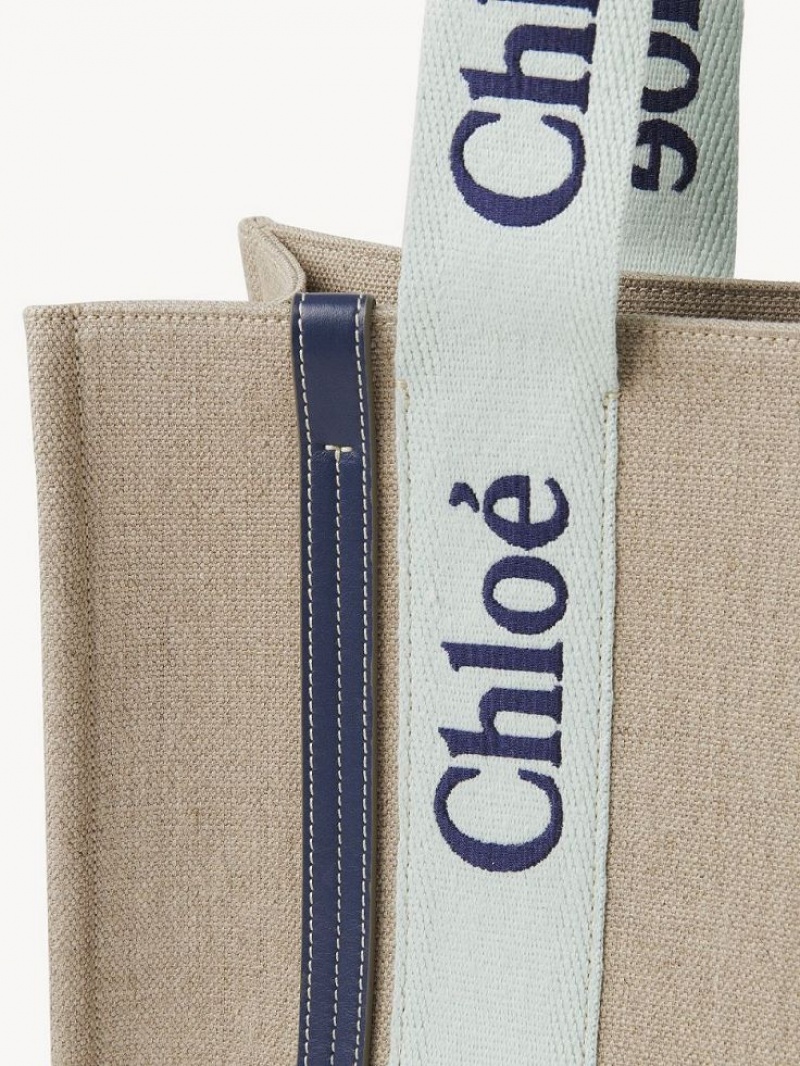 Sacs Fourre Tout Chloe Medium Woody Vert Bleu | CHE-SR13365